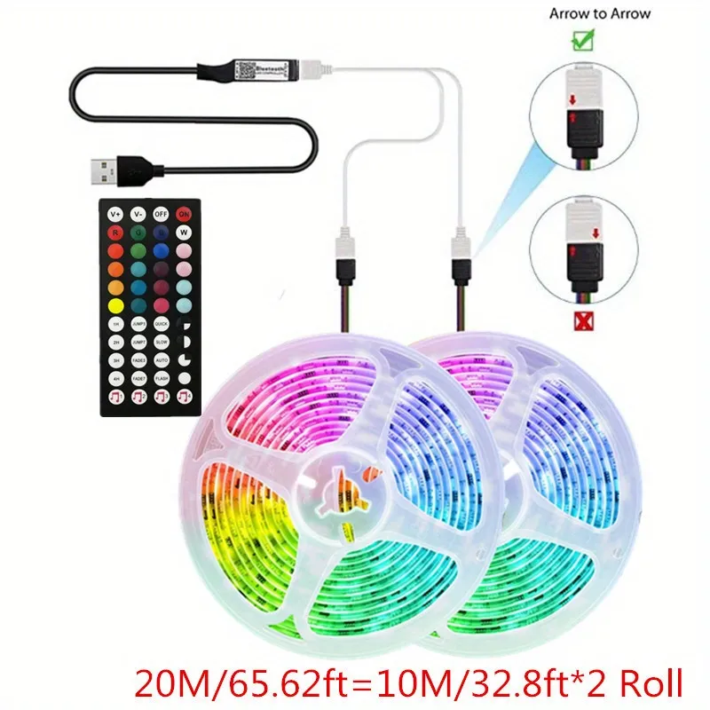 5050 Led Decorative Light Strip With Voice Controlled Sensing